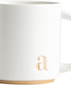 Ceramic Monogram Coffee Mug with Gift Box