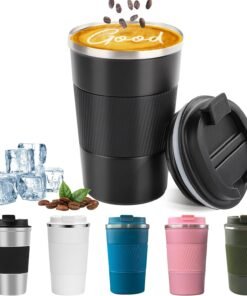 Stainless Steel Insulated Travel Coffee Mug with Leakproof Lid