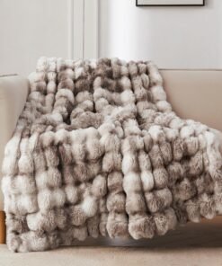 COOVA Soft Tie-Dye Faux Fur Throw Blanket