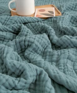 Lightweight Breathable Cotton Muslin Throw Blanket